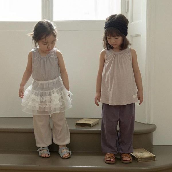 Pretty Cheese Jogger Pants Korean toddler pants in pink made in Korea
