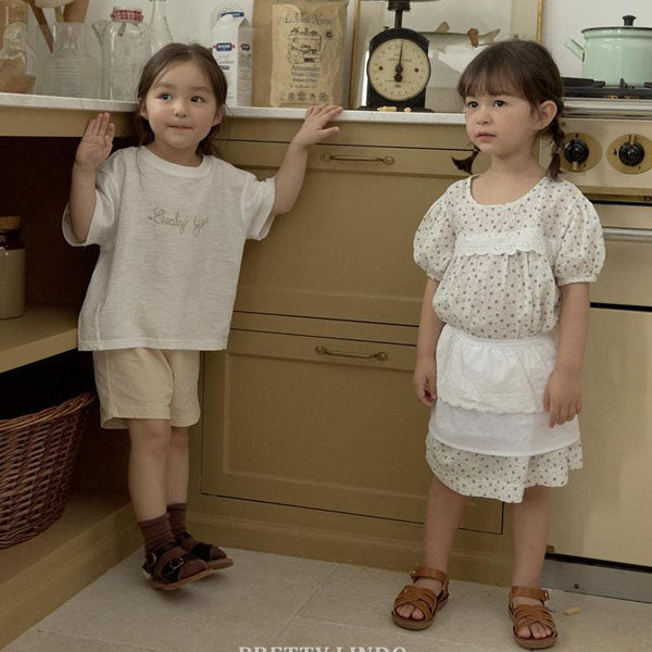Pretty Summer Shorts Korean toddler shorts in butter made in Korea