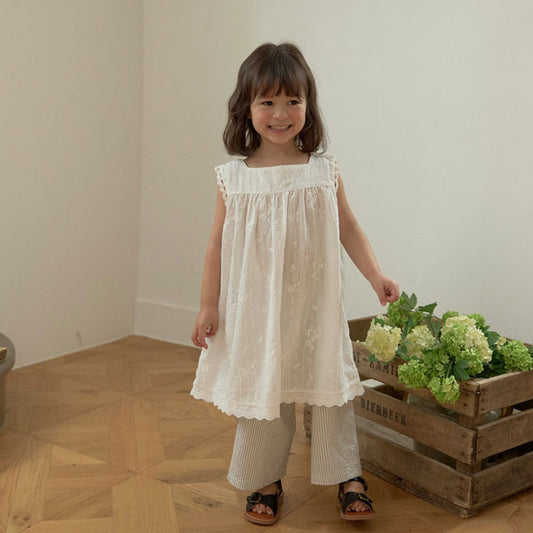 Pretty Sister Dress Korean toddler dress in ivory made in Korea