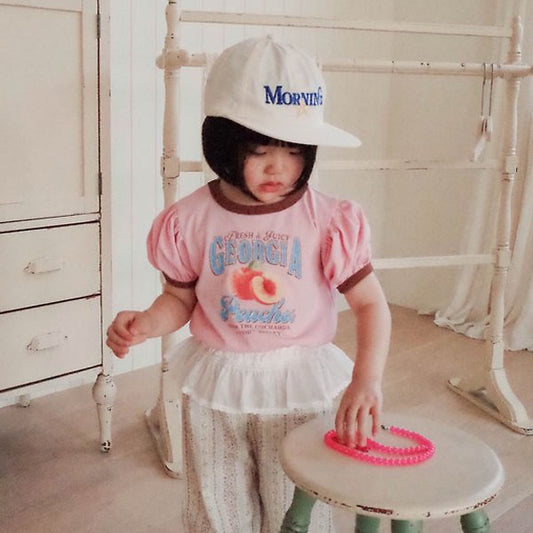 Peach Peach T-Shirt Korean toddler t-shirt in pink made in Korea