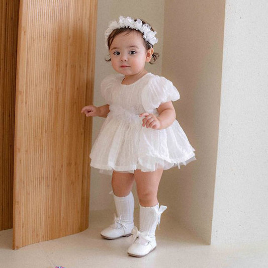 Edel Pure Bodysuit Korean infant bodysuit in ivory made in Korea