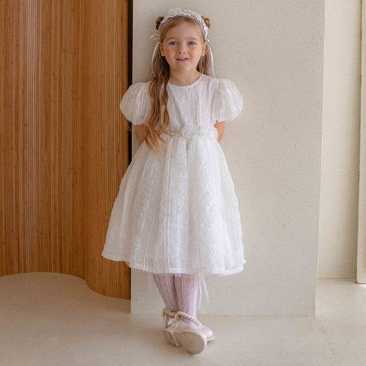 Kids Edel Pure Dress Korean toddler dress in ivory made in Korea
