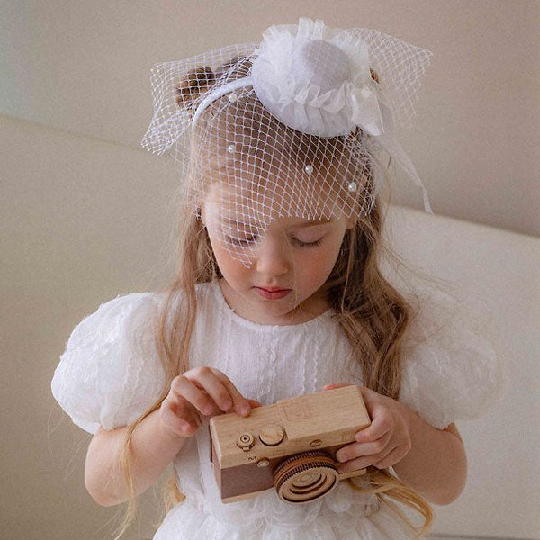 Edel Veil Hairband Korean kids accessory in ivory made in Korea