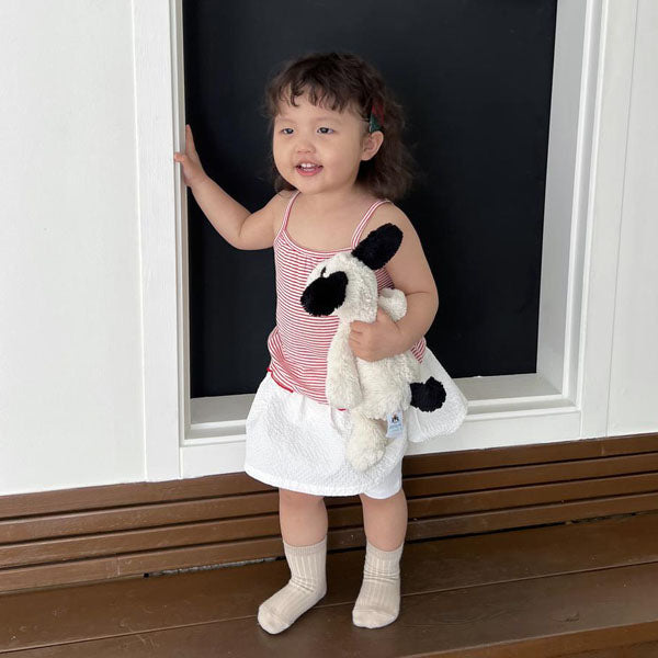 Sugar Spaghetti Strap Top Korean toddler tops in red made in Korea