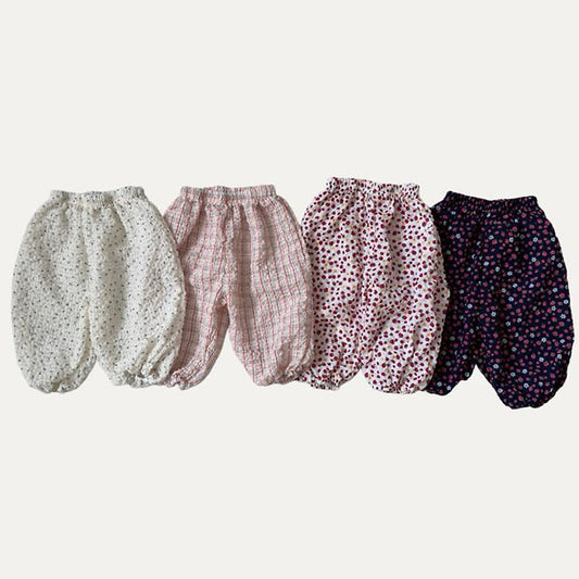 B Summer Balloon-Fit Pants Korean infant pants in ditsy floral made in Korea