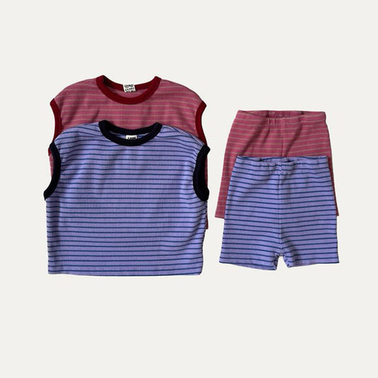 B Soft Cow Set Korean infant set in purple made in Korea