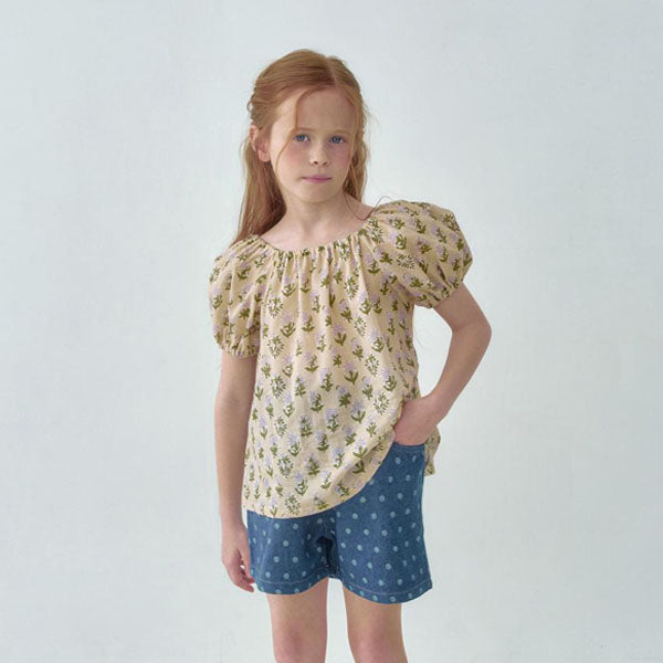 Peach Blouse Korean toddler blouse in ivory made in Korea