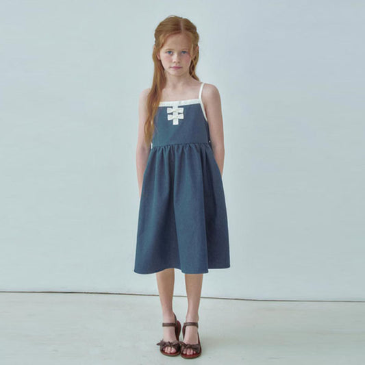 Jenny Dress Korean toddler dress in sky blue made in Korea