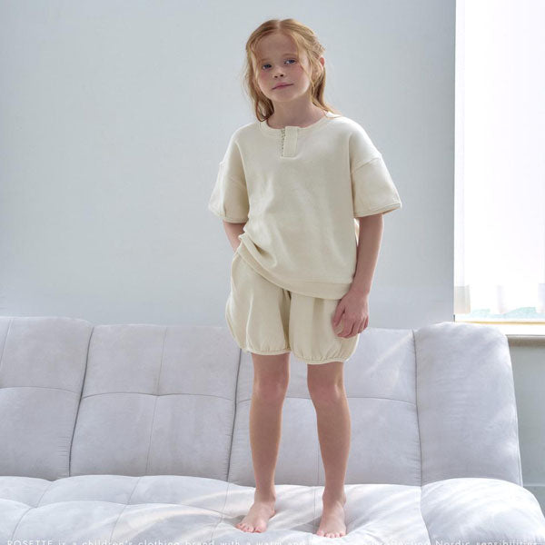 Flow Set Korean toddler set in cream made in Korea