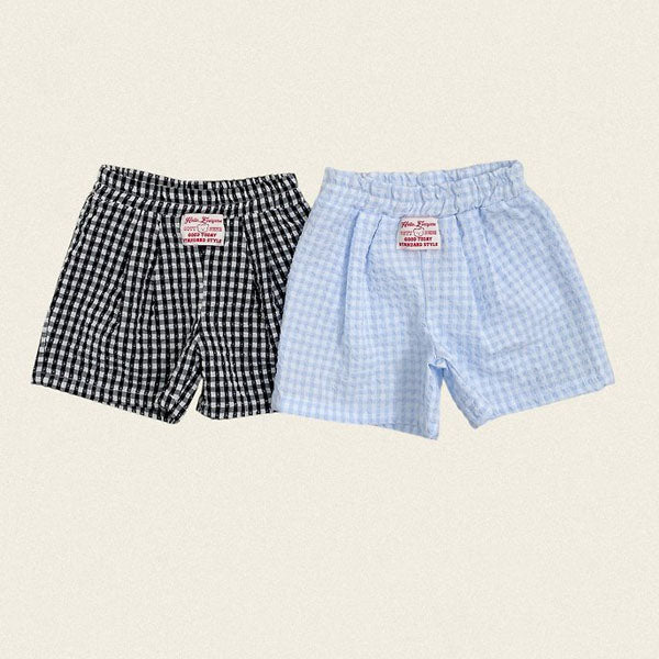 Baguette Check Pants Korean toddler pants in black made in Korea