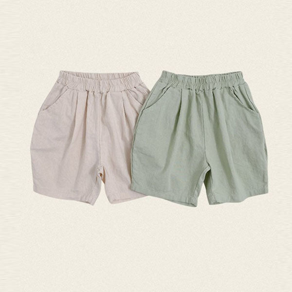 Olive Linen Pants Korean toddler pants in cream made in Korea