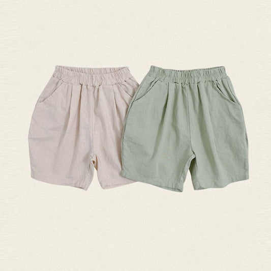 Olive Linen Pants Korean toddler pants in cream made in Korea