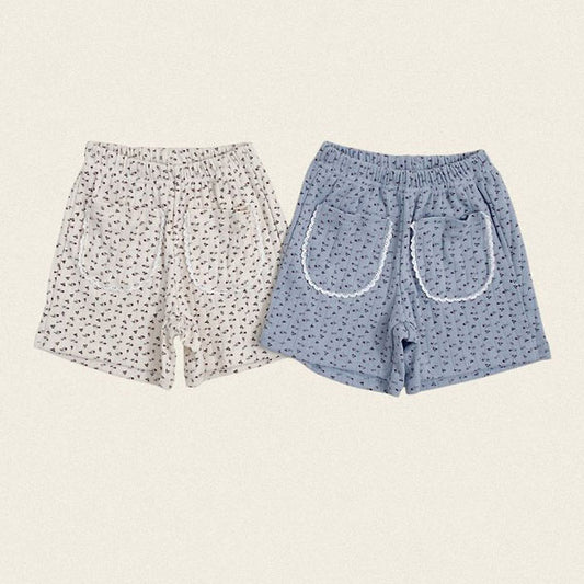 Belly Flower Pants Korean toddler pants in cream made in Korea
