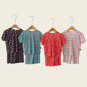 Flower Pleated Set