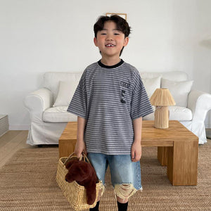 Number 5 Stripe Pigment Tee Adult