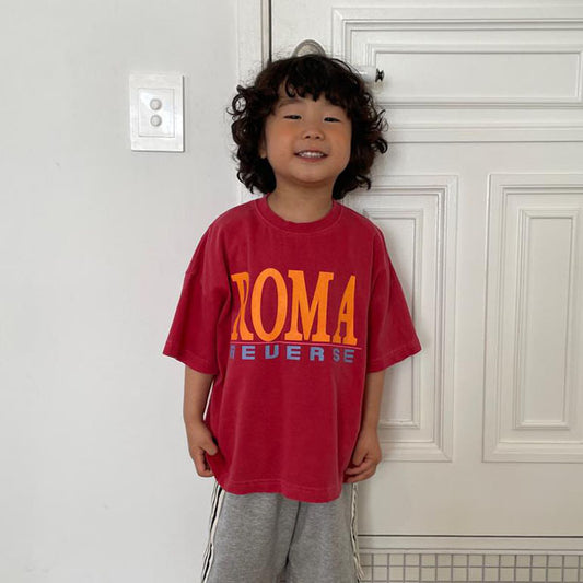 Roma Pigment Tee Korean toddler t-shirt in red made in Korea