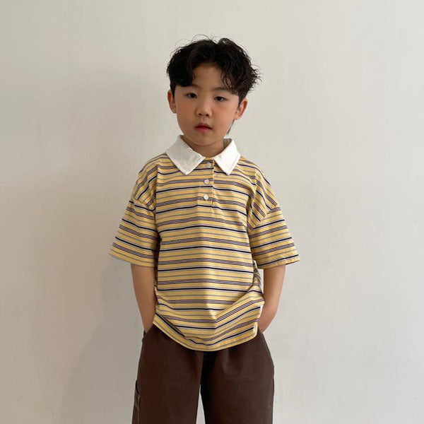Kira Cola Rugby Tee Korean toddler t-shirt in pink made in Korea