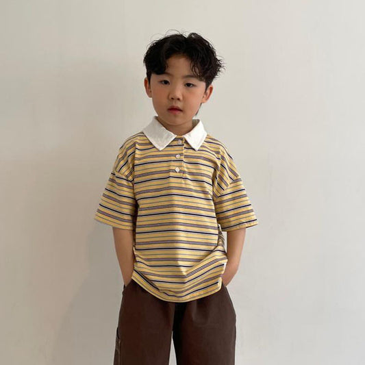 Kira Cola Rugby Tee Korean toddler t-shirt in pink made in Korea