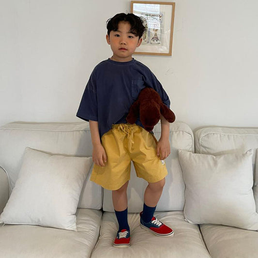 Pentagon Color Pants Korean toddler pants in yellow made in Korea