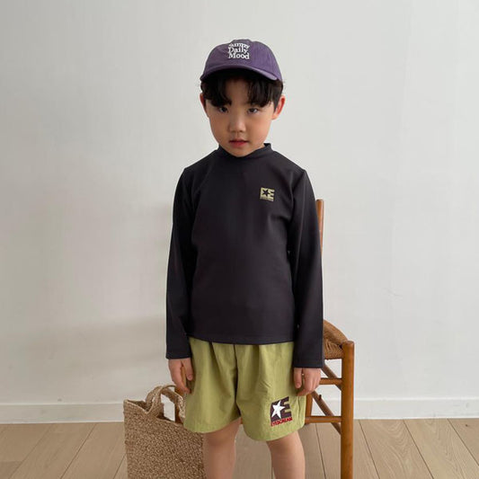 East Rash Guard Korean toddler rashguard in chestnut made in Korea