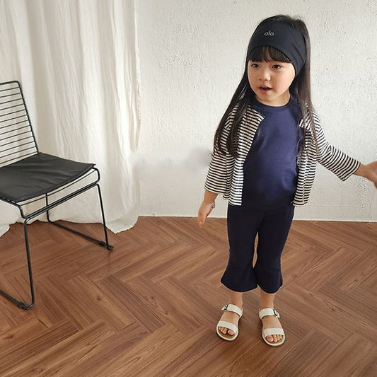 Mimi 3-Piece Cardigan Set Korean toddler sweater in pink made in Korea