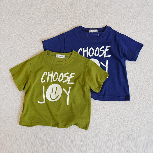 Joy Tee Korean toddler t-shirt in olive made in Korea