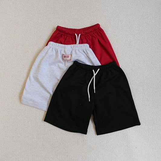 Sweat Shorts Korean toddler shorts in red made in Korea