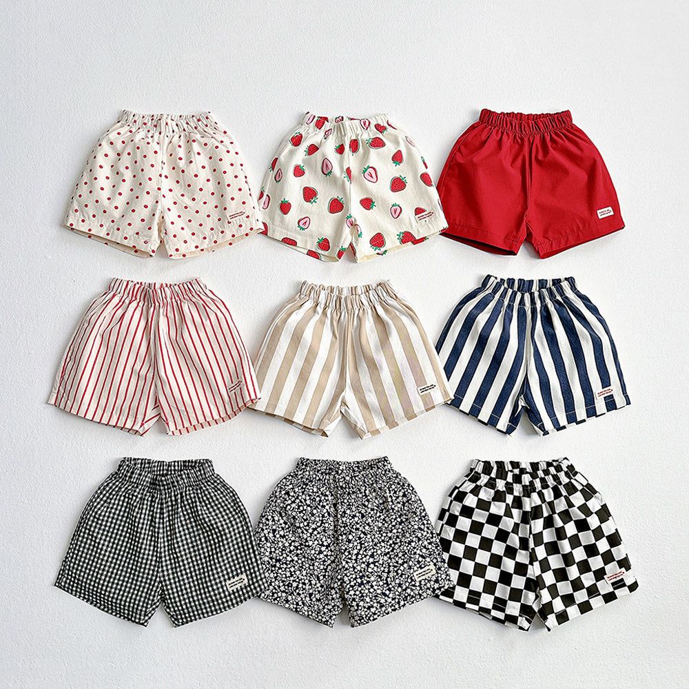 Point Label Shorts Korean toddler shorts in dot made in Korea