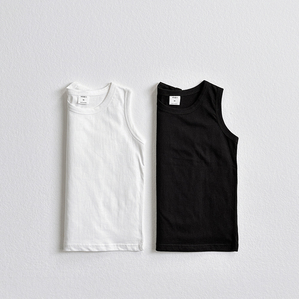Layered Tank Top Korean toddler tank top in ivory made in Korea