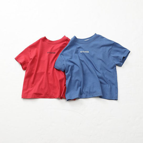 High Eleven Tee Korean toddler t-shirt in red made in Korea