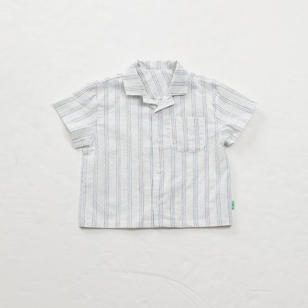 Safari Shirt Korean toddler shirt in ivory made in Korea