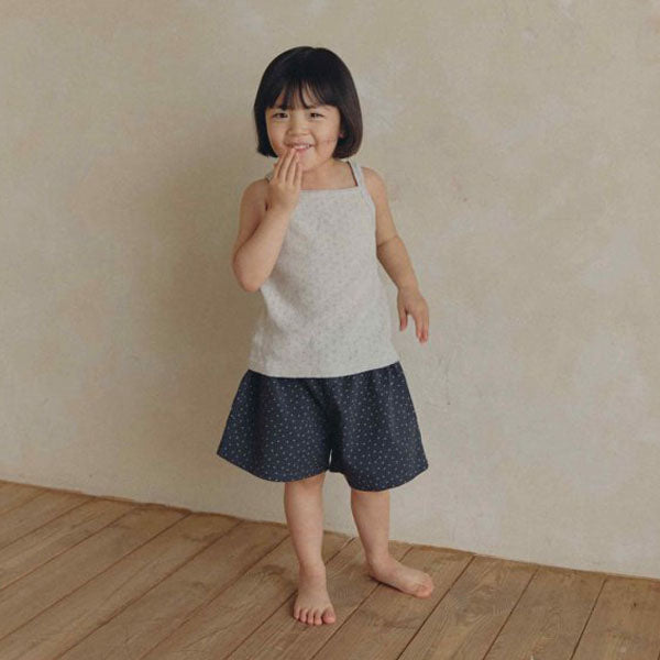 Vanilla Binding Tank Top Korean toddler tank top in ivory made in Korea