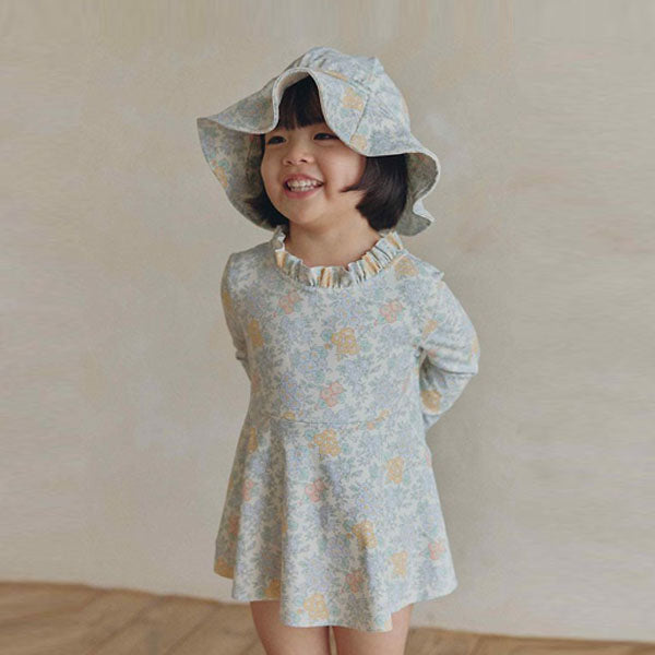 Bucket Swim Hat Korean infant accessory in ribbon made in Korea