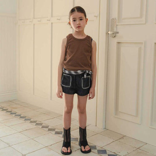 Melo Shorts Korean toddler shorts in deep blue made in Korea