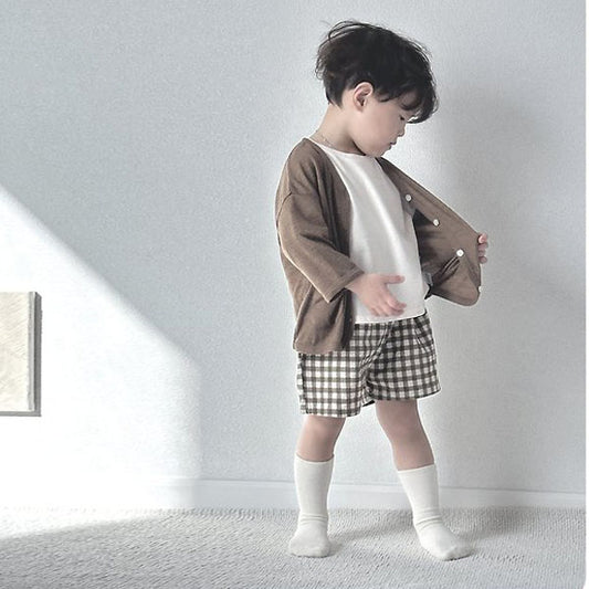 Made Cardigan Korean toddler sweater in cream made in Korea