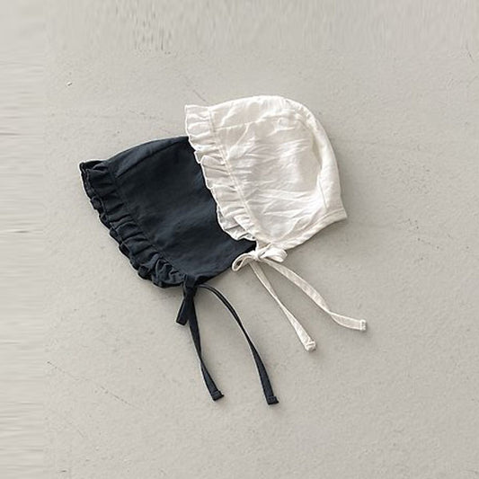 Ice Bonnet Korean infant accessory in ivory made in Korea