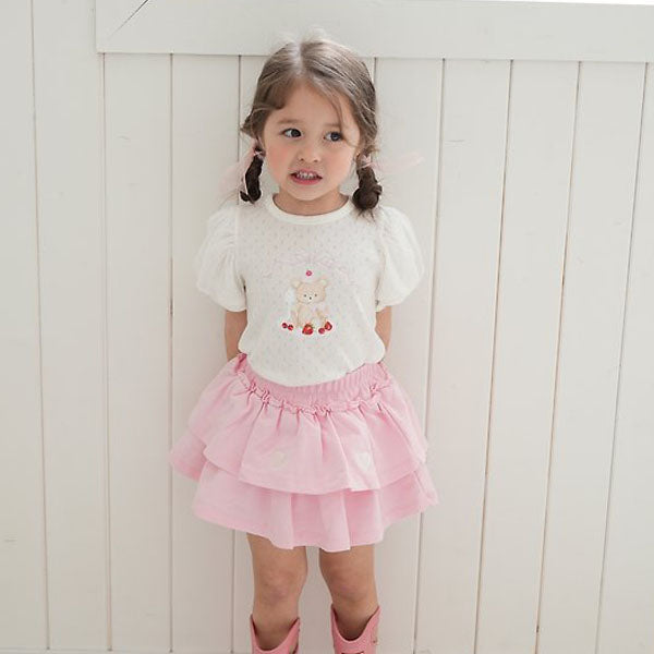 Bella Tee Korean toddler t-shirt in ivory made in Korea