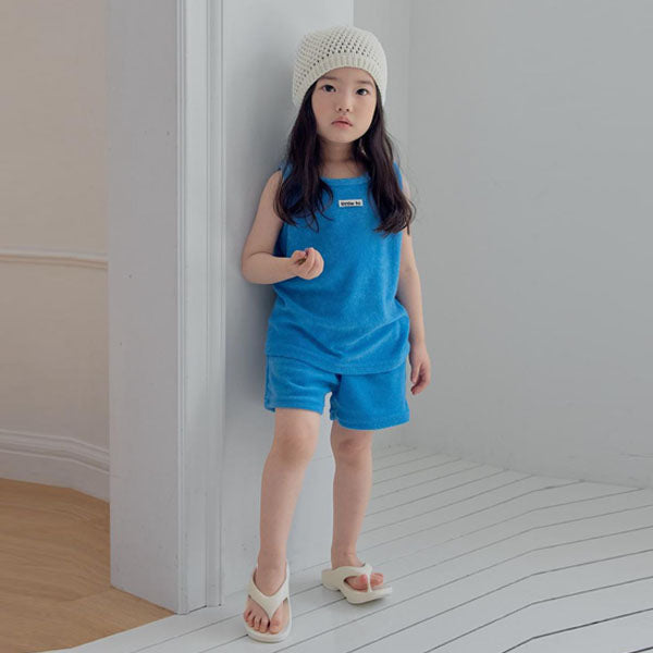 Multi Terry Shorts Korean toddler shorts in cream made in Korea