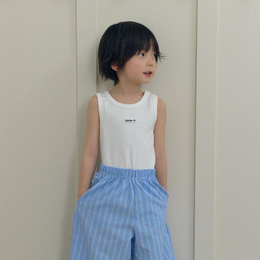 Soft Little Tank Top Korean toddler tank top in off white made in Korea