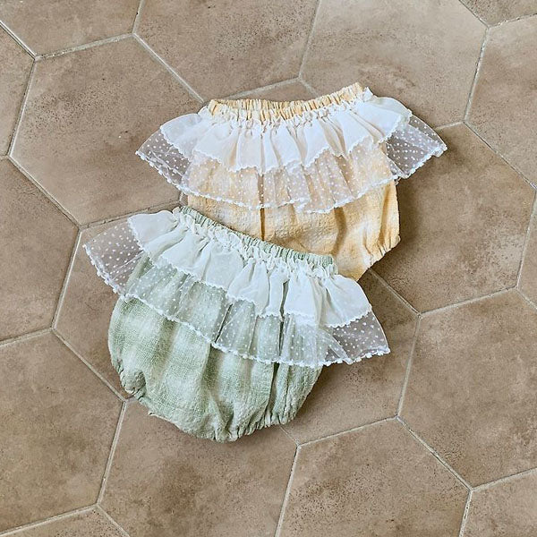 Lily Bloomers Korean infant bloomer in green made in Korea