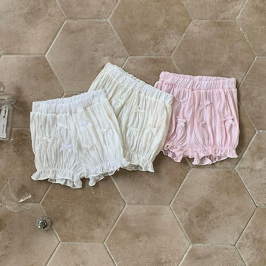 Ribbon Bloomers Korean infant bloomer in white made in Korea