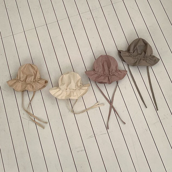 Grooming Bucket Hat Korean infant accessory in beige made in Korea