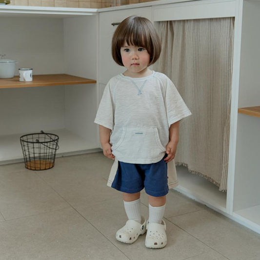 Line Shorts Korean toddler shorts in dark gray made in Korea