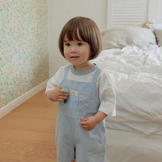 Bunny Bear Short Sleeve Tee Korean toddler t-shirt in heather made in Korea