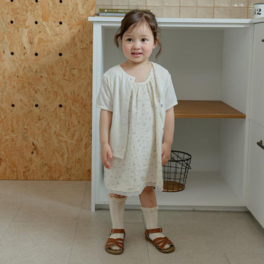 Ditsy Floral Dress Korean toddler dress in pink floral made in Korea