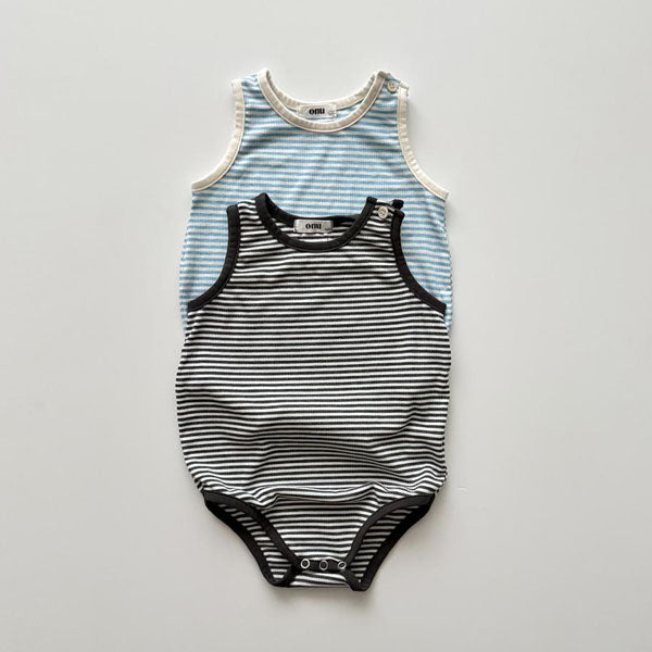 Bebe Ice Tank Top Bodysuit Korean infant bodysuit in sky blue made in Korea