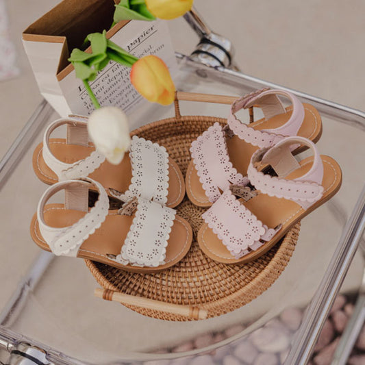 Y817 Lilia Sandals Korean infant shoes in white made in Korea