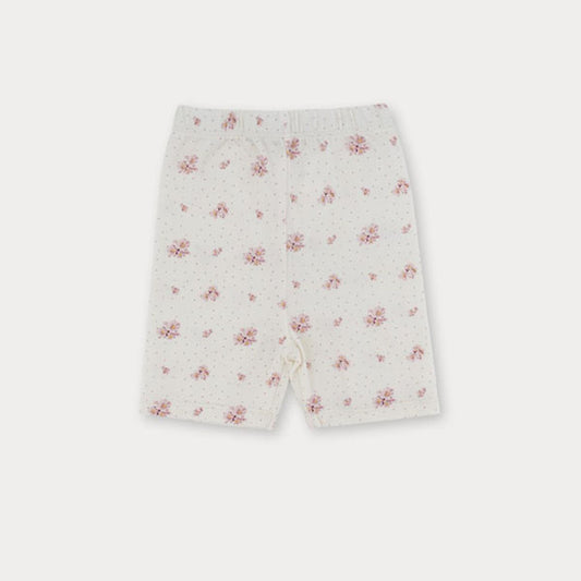 Bebe Pansy Leggings Korean infant pants in cream made in Korea