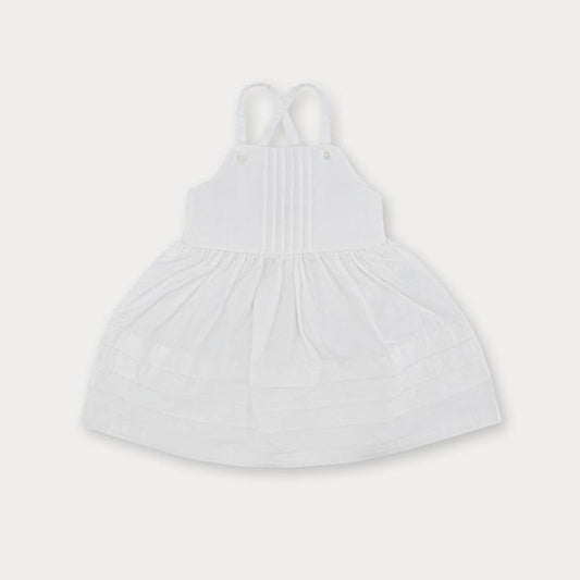 Bebe Rolling Dress Korean infant dress in ivory made in Korea