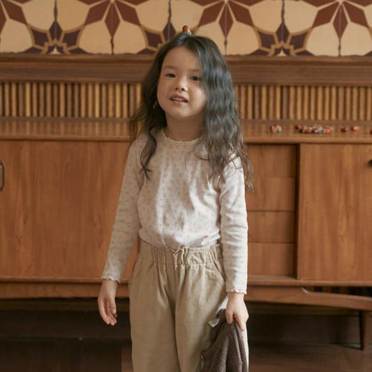 Marie T-Shirt Korean toddler t-shirt in cream made in Korea